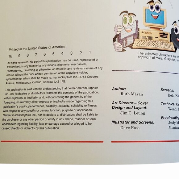 WordPerfect for Windows 6.0 Learn At First Sight maranGraphics 1993 color 124p - Picture 4 of 9